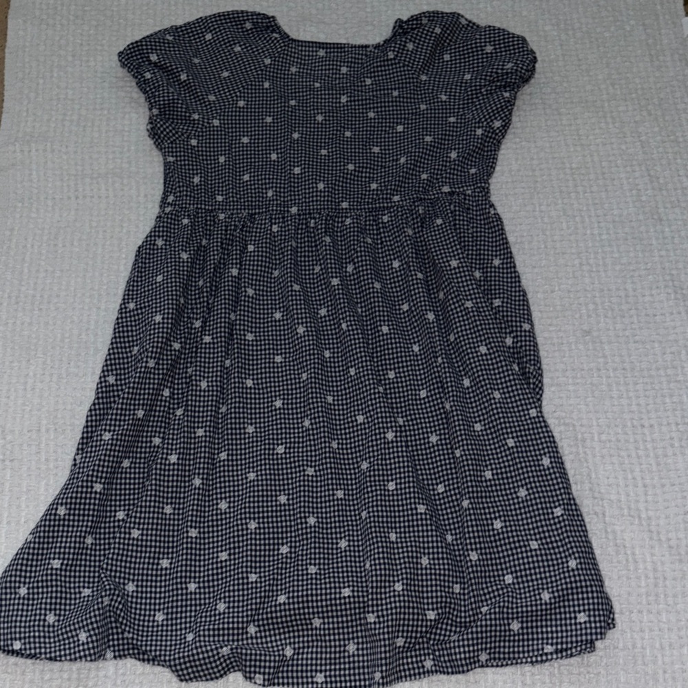 Gently Loved Embroidered Gingham Faux-Wrap Tie-Waist Midi Dress by Madewell - Picture 8 of 16